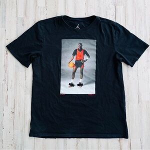 Nike Air Michael Jordan Banned Imagine If Black Graphic T Shirt Size LARGE